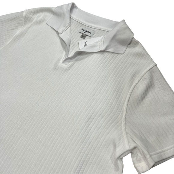 Goodfellow & Co Other - NWT Goodfellow Co Mens Textured Polo Shirt White Short Sleeve Casual Large A4